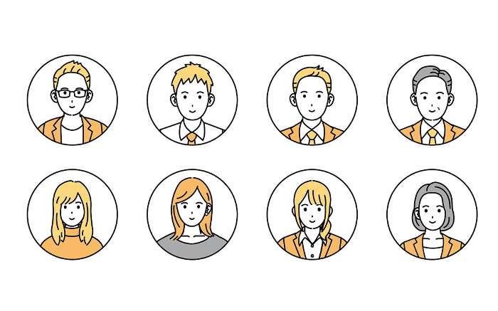 Illustrations of business people and freelance workers