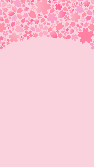 Vector background illustration of pink japanese Sakura frame [Vertical