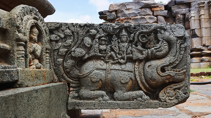 Carving of Elephant on the Temple Drainage, Mahadeva Temple, Itagi, Koppal, Karnataka, India. Carving of Elephant on the Temple Drainage, Mahadeva Temple, Itagi, Koppal, Karnataka, India., by Zoonar RealityImages