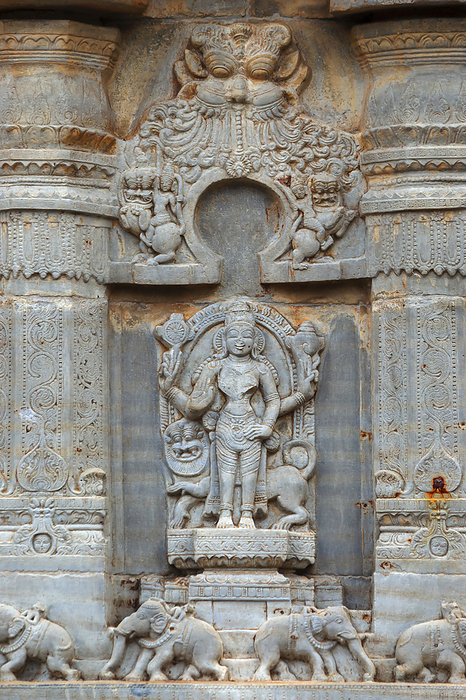 Carving of Lord Vishnu With Lion and Elephants, Chenna Kesava Temple, Pushpagiri, Kadapa, Andhra Pradesh, India. Carving of Lord Vishnu With Lion and Elephants, Chenna Kesava Temple, Pushpagiri, Kadapa, Andhra Pradesh, India., by Zoonar RealityImages