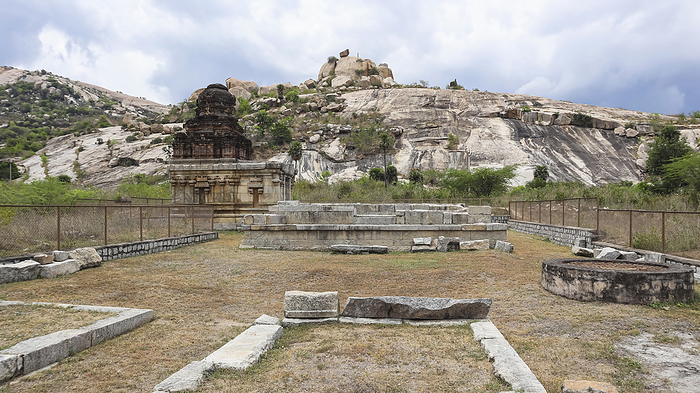 Small Ruin Temple inside the Campus of Chandragiri Fort, Tirupati, Andhra Pradesh, India. Small Ruin Temple inside the Campus of Chandragiri Fort, Tirupati, Andhra Pradesh, India., by Zoonar RealityImages