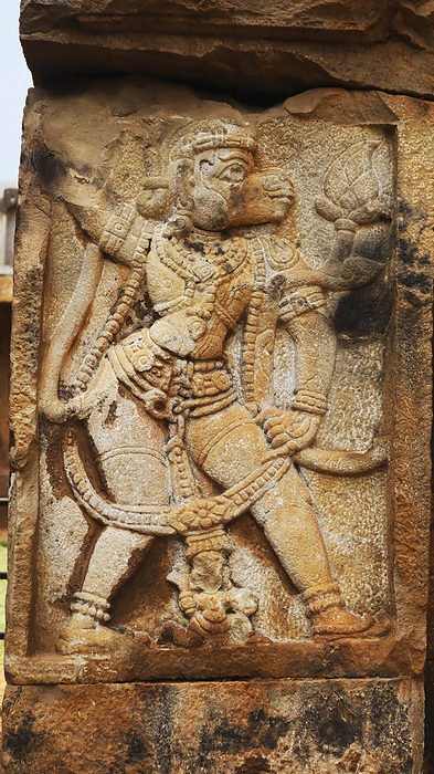 Lord Hanuman sculpture on the Wall of Siddhavatam Fort, Kadapa, Andhra Pradesh, India. Lord Hanuman sculpture on the Wall of Siddhavatam Fort, Kadapa, Andhra Pradesh, India., by Zoonar RealityImages