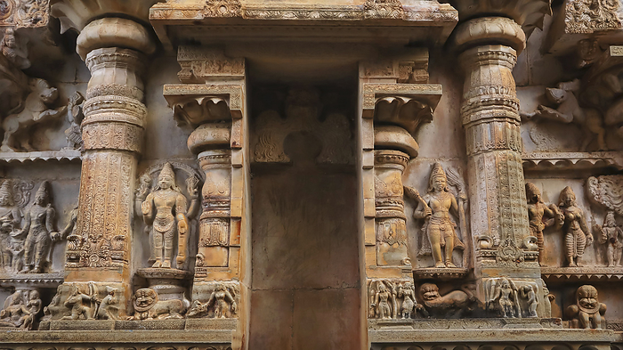 Carved Sculptures of Hindu God and Goddess on the Chenna Kesava Temple, Pushpagiri, Kadapa, Andhra Pradesh, India. Carved Sculptures of Hindu God and Goddess on the Chenna Kesava Temple, Pushpagiri, Kadapa, Andhra Pradesh, India., by Zoonar RealityImages