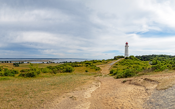 Panorama of the landscape on the island of Hiddensee located in the Baltic Sea with a lighthouse Panorama of the landscape on the island of Hiddensee located in the Baltic Sea with a lighthouse, by Zoonar Katrin May
