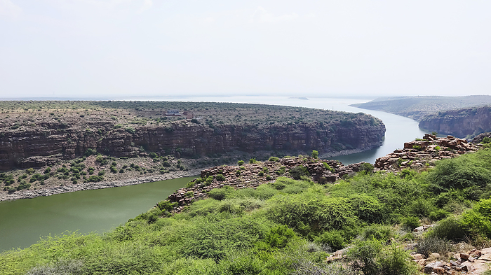 View of Penna River from the rear of Gandikota Fort, Kadapa, Andhra Pradesh, India. View of Penna River from the rear of Gandikota Fort, Kadapa, Andhra Pradesh, India., by Zoonar RealityImages