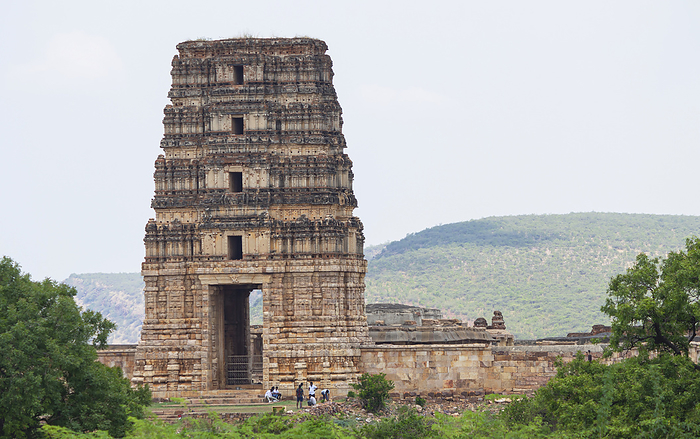 Gopuram of Madhavraya Swamy Temple, Built in 16th Century by Vijayanagar Empire, Gandikote, Kadapa, Andhra Pradesh, India. Gopuram of Madhavraya Swamy Temple, Built in 16th Century by Vijayanagar Empire, Gandikote, Kadapa, Andhra Pradesh, India., by Zoonar RealityImages