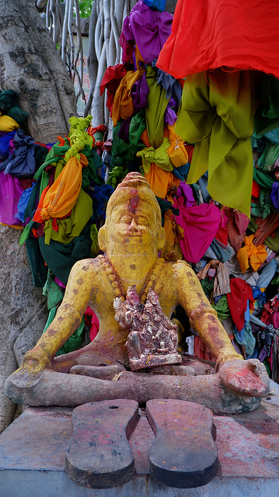 Ancient Idol of Shri Veera Brahmendra Swamy under the Wish tree, Ravvalkonda, Karnool, Andhra Pradesh Ancient Idol of Shri Veera Brahmendra Swamy under the Wish tree, Ravvalkonda, Karnool, Andhra Pradesh, by Zoonar RealityImages