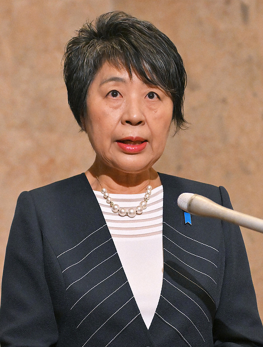 Foreign Minister Yoko Kamikawa announces resumption of financial contributions to the UN Relief and Works Agency for Palestinian Refugees. Foreign Minister Yoko Kamikawa announces the resumption of funding to the UN Relief and Works Agency for Palestinian Refugees in the Diet on April 2, 2024, at 9:59 a.m. Photo by Koichiro Tezuka