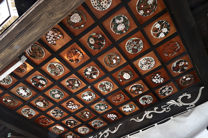 Ceiling painting in the main hall of No. 78 Goshoji Temple 88 sacred places in Shikoku