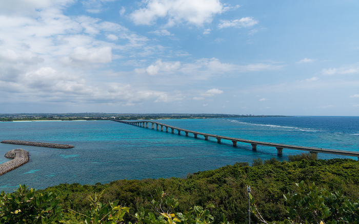 Kurema Ohashi Bridge on Miyako Island with a spectacular view
