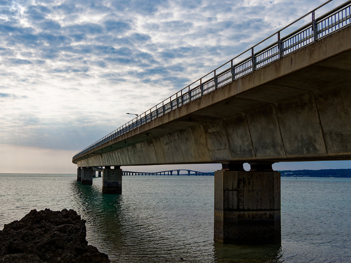 View from under the piers of the Irabu Bridge