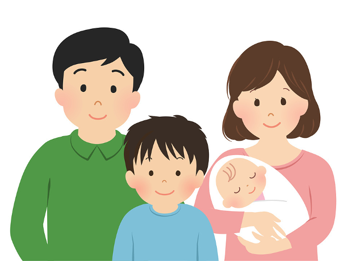 Vector illustration of a family