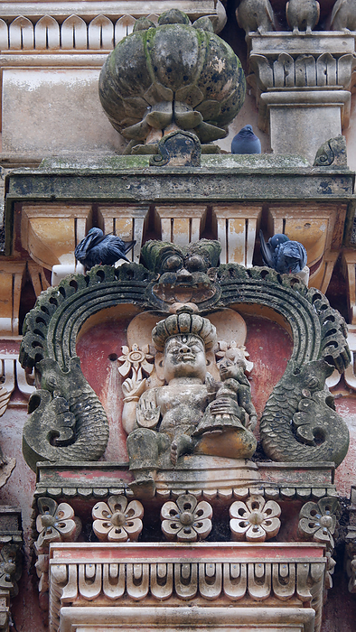 Stone carvings on Shri Rama Chandra temple gopura, Ammapalli, Shamshabad, Telangana, India. Stone carvings on Shri Rama Chandra temple gopura, Ammapalli, Shamshabad, Telangana, India., by Zoonar RealityImages