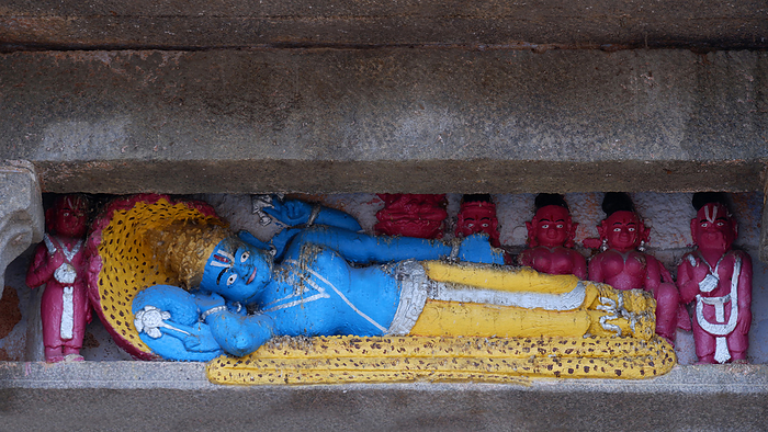 Lord Vishnu on Snake or Sesha Nag, Ammapalli, Shamshabad, Telangana, India. Lord Vishnu on Snake or Sesha Nag, Ammapalli, Shamshabad, Telangana, India., by Zoonar RealityImages