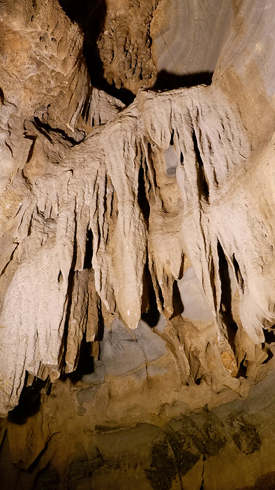 Rock formations stalactite inside the Belum caves, Kolimigundla, Andhra Pradesh, India Rock formations stalactite inside the Belum caves, Kolimigundla, Andhra Pradesh, India, by Zoonar RealityImages