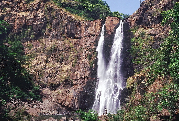 Waterfall near Jaoli. A seasonal waterfall near Chandoli which later joins the Warna river. India Waterfall near Jaoli. A seasonal waterfall near Chandoli which later joins the Warna river. India, by Zoonar RealityImages