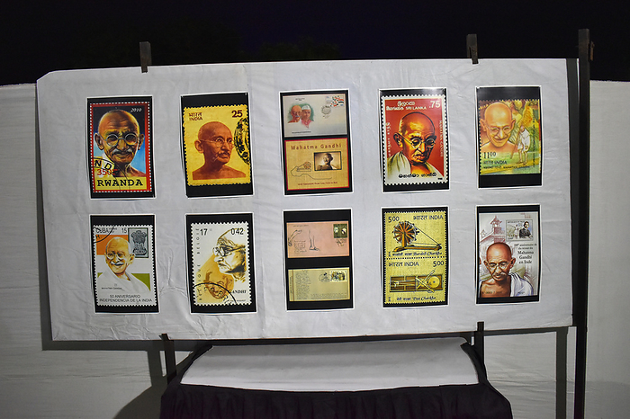Printed Postage stamps depicting Mahatma Gandhi, issued by India in 1948, is one of India s most famous stamps Printed Postage stamps depicting Mahatma Gandhi, issued by India in 1948, is one of India s most famous stamps, by Zoonar RealityImages