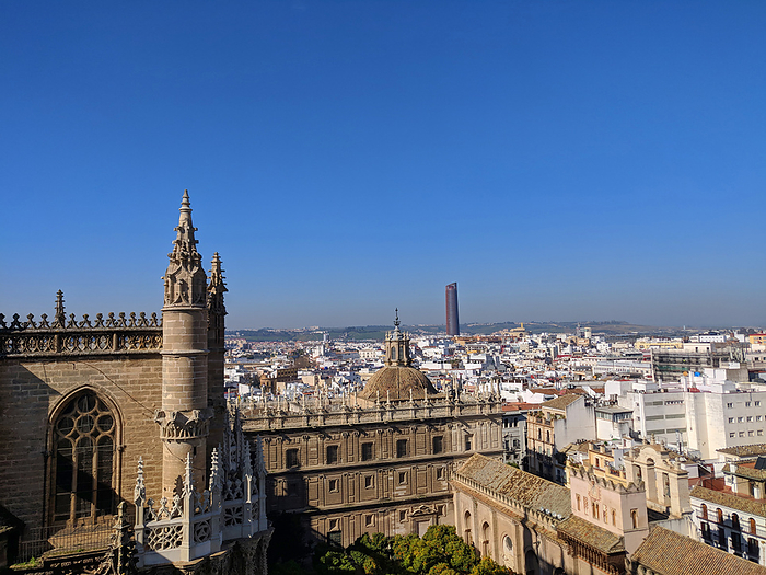 Seville cathedral and the City skyline Seville cathedral and the City skyline, by Zoonar RealityImages