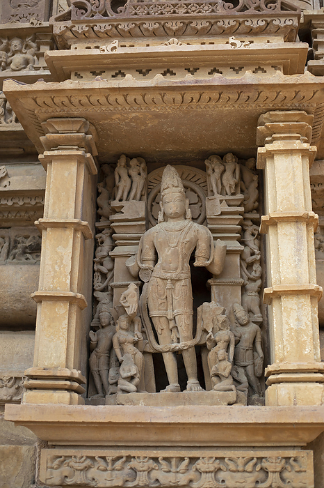 Lord Vishnu sculpture, Khajuraho, Madhya Pradesh, India Lord Vishnu sculpture, Khajuraho, Madhya Pradesh, India, by Zoonar RealityImages