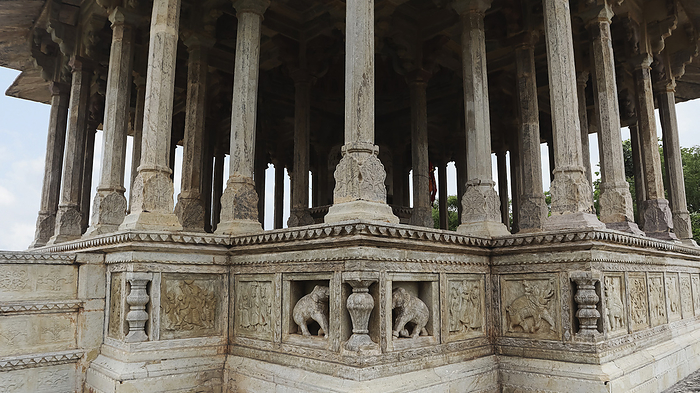 Carvings and Pillars of  84 Pillared Cenotaph, Bundi, Rajasthan, India. Carvings and Pillars of  84 Pillared Cenotaph, Bundi, Rajasthan, India., by Zoonar RealityImages