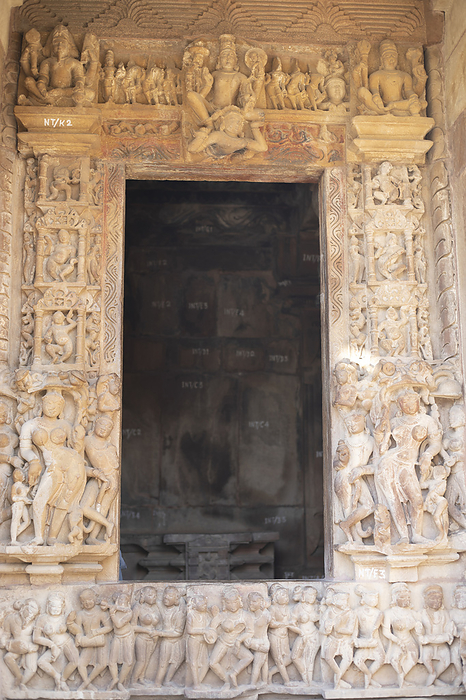 Carved doorway, Khajuraho, Madhya Pradesh, India Carved doorway, Khajuraho, Madhya Pradesh, India, by Zoonar RealityImages