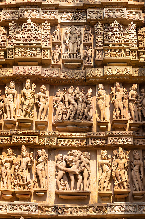 Famous Erotic Sculptures of Khajuraho, Madhya Pradesh, India. Famous Erotic Sculptures of Khajuraho, Madhya Pradesh, India., by Zoonar RealityImages