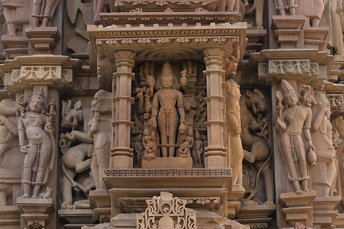 Sculpture of Lord Shiva onthe Khajuraho Temple, World Heritage Site, Madhya Pradesh, India. Sculpture of Lord Shiva onthe Khajuraho Temple, World Heritage Site, Madhya Pradesh, India., by Zoonar RealityImages