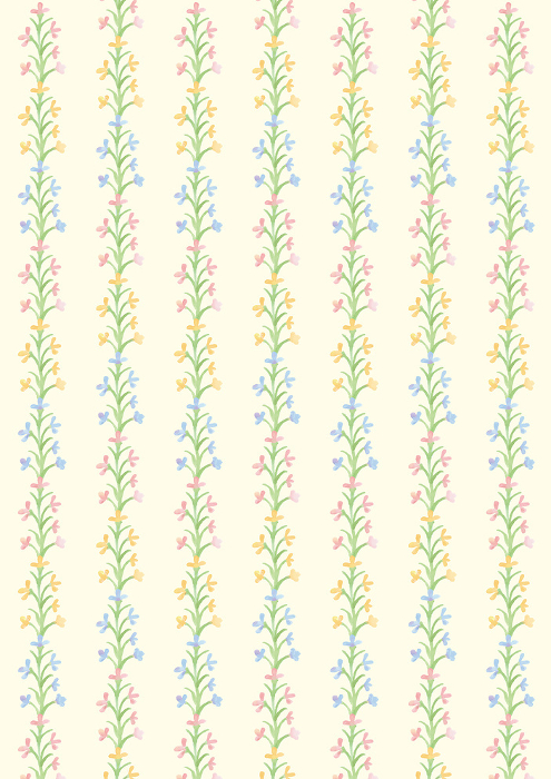 Watercolor Hand-Painted Natural Plants Yellow Background - Vertical