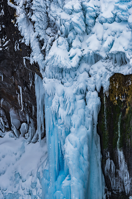 Frozen Furepe Waterfall, Shiretoko Peninsula, Hokkaido, Japan Taken on the Shiretoko Peninsula, a World Natural Heritage site. 