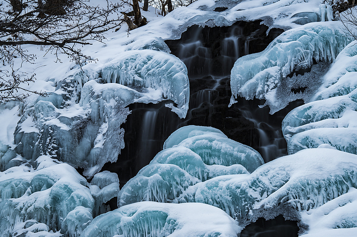 Frozen Oshinkoshin Falls, Shiretoko Peninsula, Hokkaido, Japan Taken on the Shiretoko Peninsula, a World Natural Heritage site. 