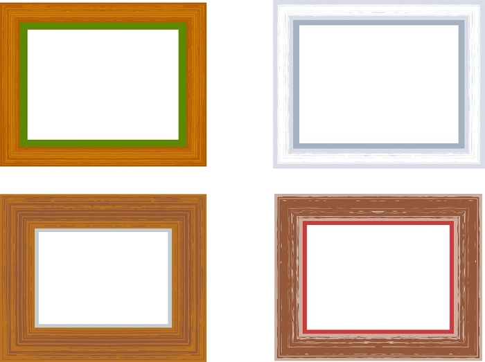 Set of brush painted picture frames