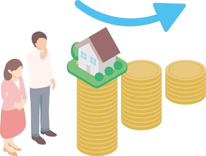 isometric business people family house home real estate investment loan Illustration