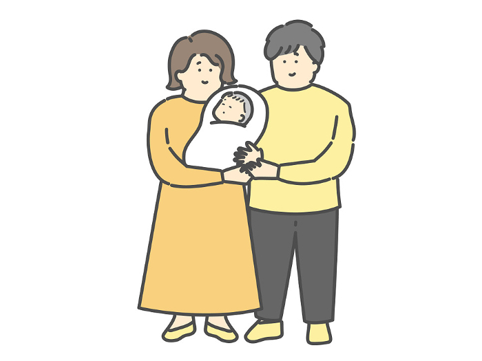 Family Clipart Clipart of Young Couple and Baby