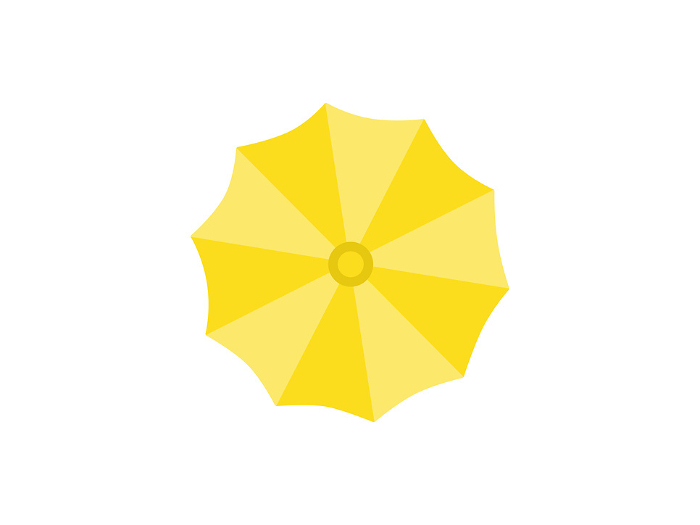 Clip art of umbrella icon seen from above