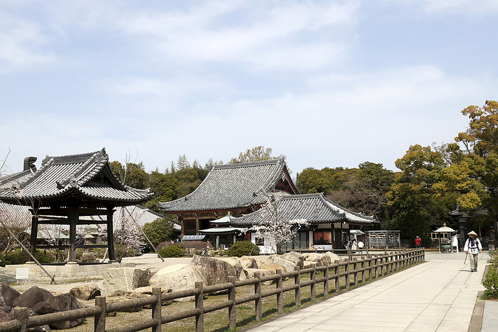 The main hall and bell tower of Yashima dera Temple No. 84 88 sacred places in Shikoku 