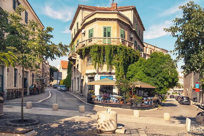 Croatia Croatia, Split Dalmatia County, Split, Drinkwater Fonteintje in front of old town cafe