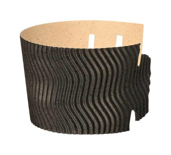 Brown paper corrugated stand holder for glasses on isolated background Brown paper corrugated stand holder for glasses on isolated background