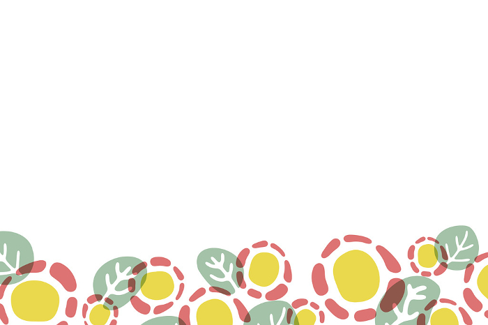 Background Illustration of Abstract Red Flowers in a Row
