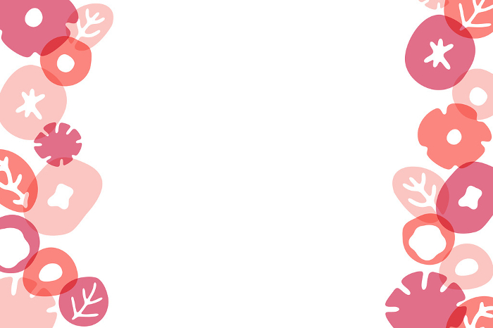 Background Illustration of Abstract Flowers in a Row
