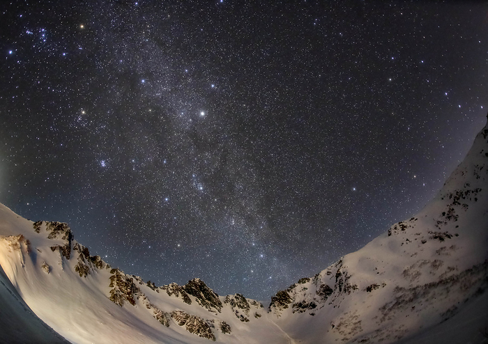 Mt. Hōken Milky Way Starscape Snowy Mountains