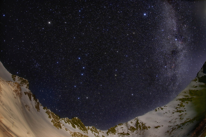 Mt. Hōken Milky Way Starscape Snowy Mountains Big Dipper