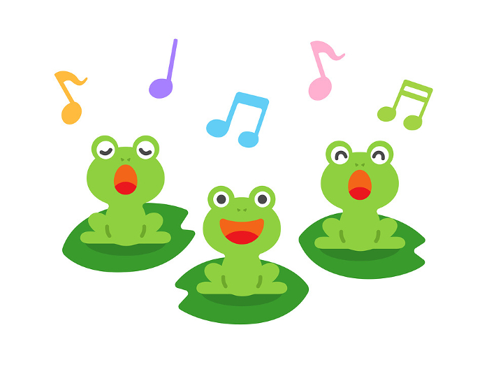 Clip art of frog chorus