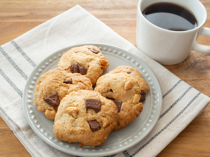 Homemade chocolate nut oatmeal cookies