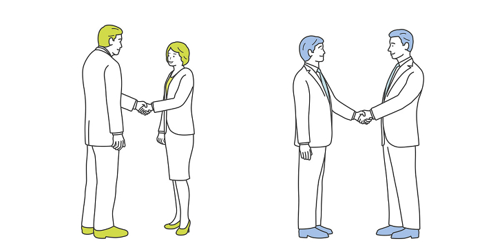 Flat set of illustrations of business people