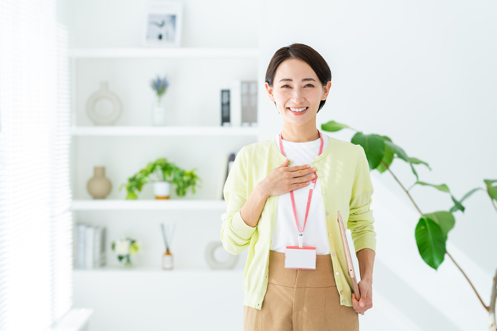 Japanese middle female designer in office (person)