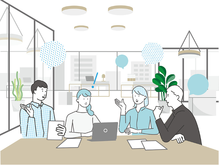 man and woman - business people meeting in a stylish office Clip art of business team