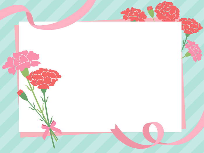 Mother's Day frame background of carnations_vector illustration