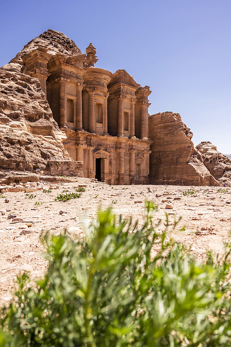 Ad Deir rock monastery in Petra, Jordan, Middle East, Asia, by Axel Schmies