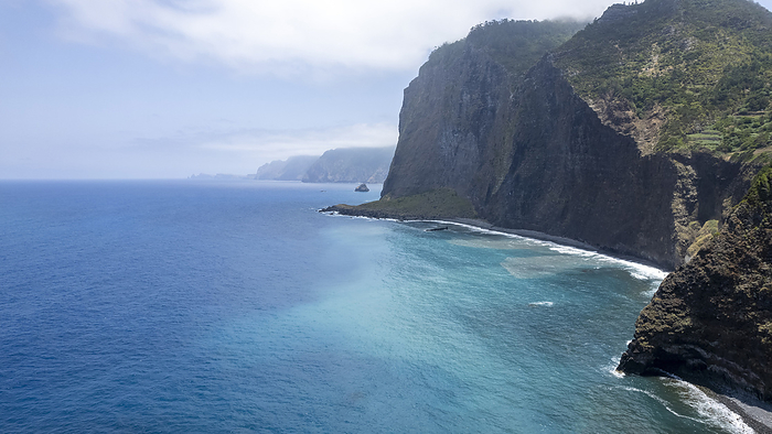 Drone shot, Miradouro do Guindaste, Praia da Faial, Madeira, Portugal, Europe, by Axel Schmies
