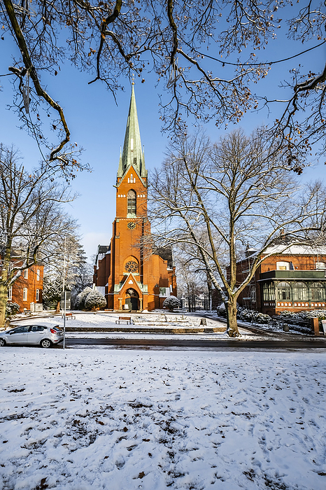 Protestant Church in Blankenese, Hamburg, Winter Impressions, Northern Germany, Germany, by Arnt Haug